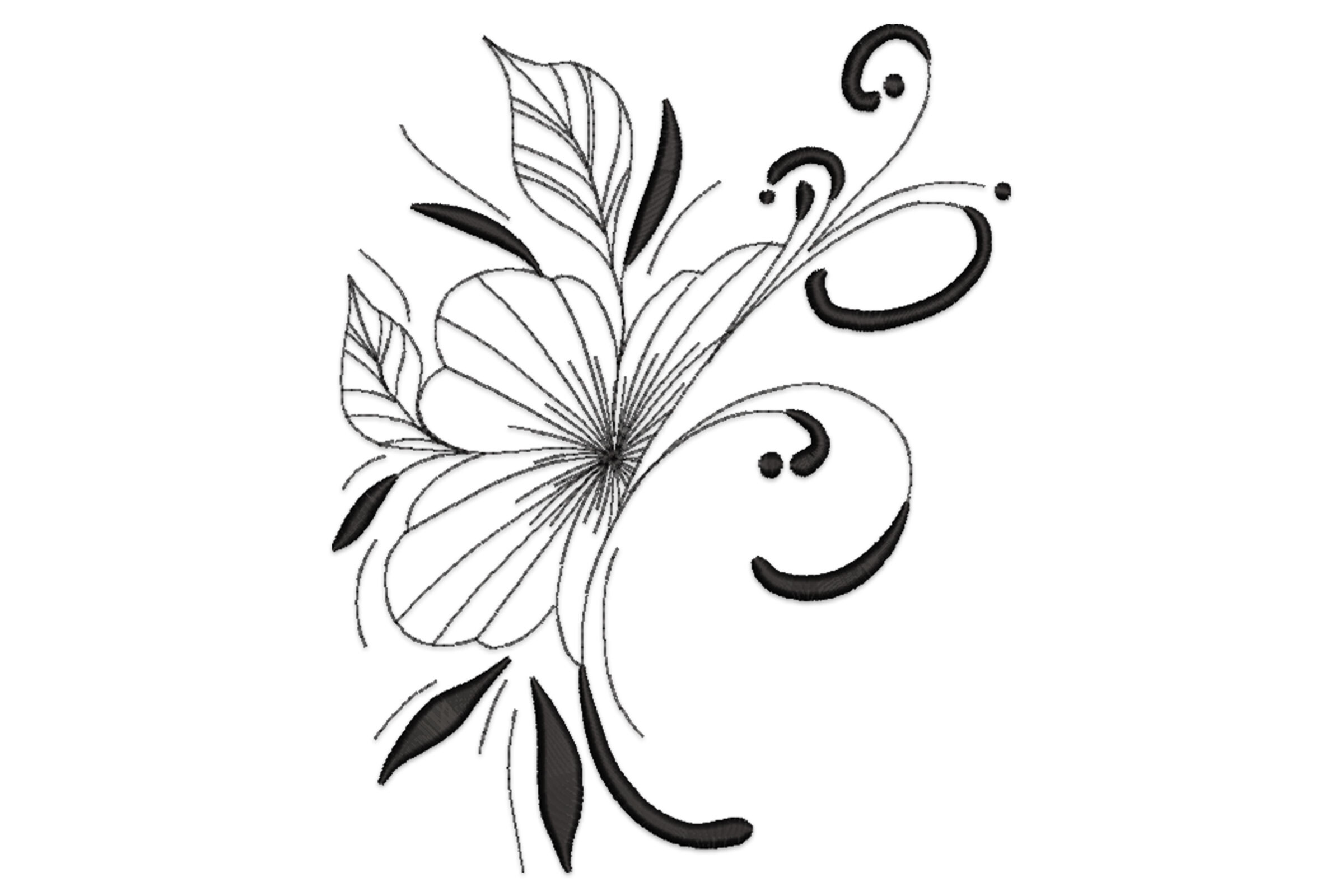 Free Flower Machine Embroidery Design