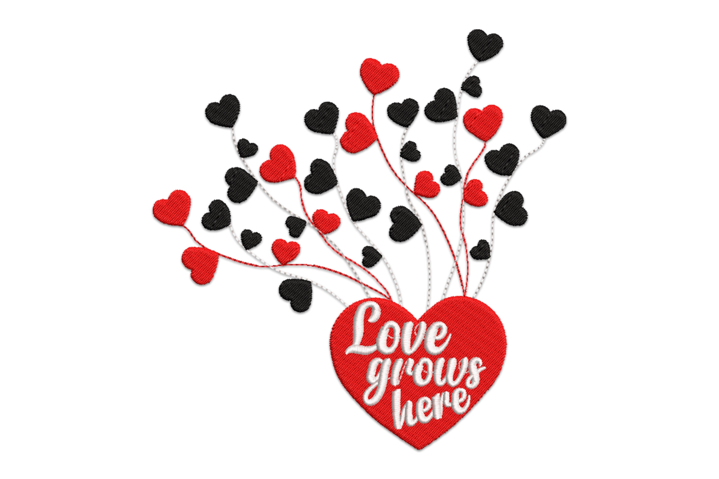 Love Grows Here Machine Embroidery Design