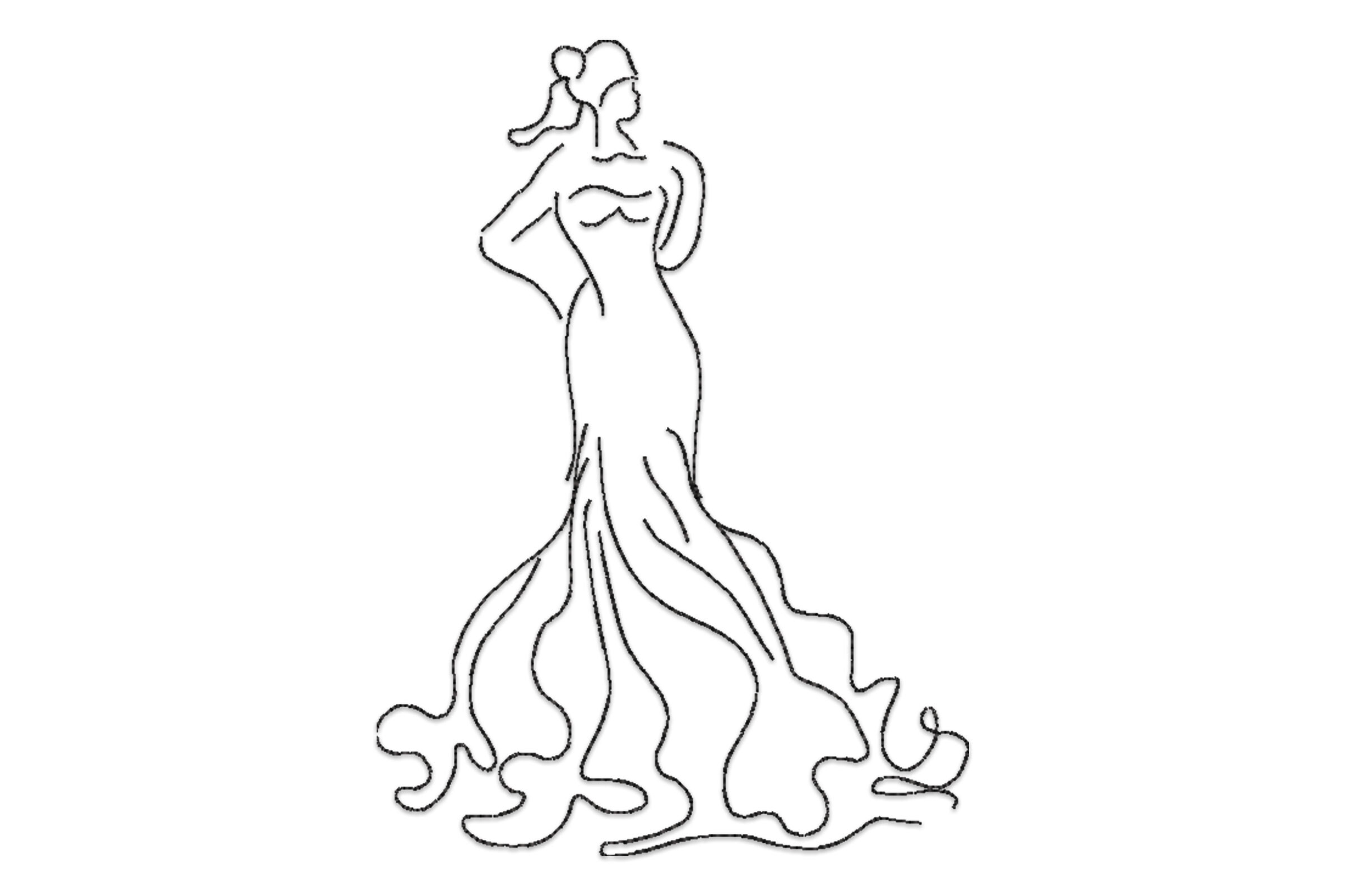 Beautiful Bride Embroidery Design