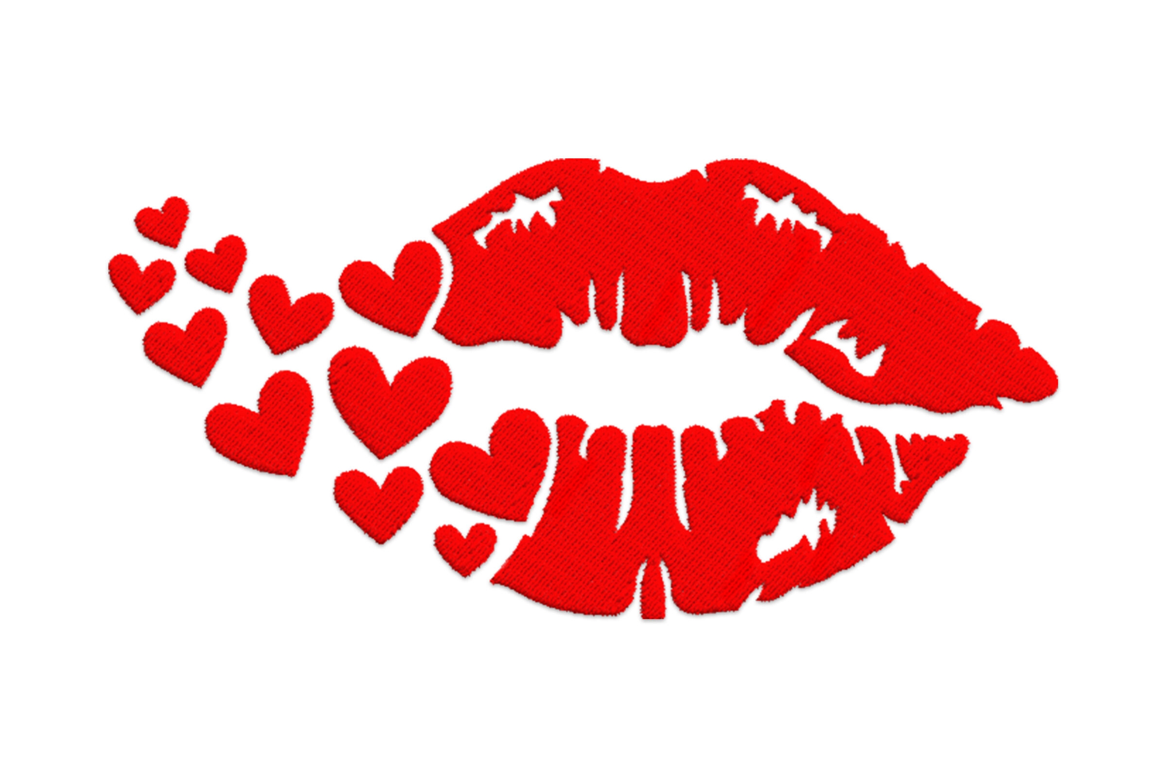 Lips Embroidery Design