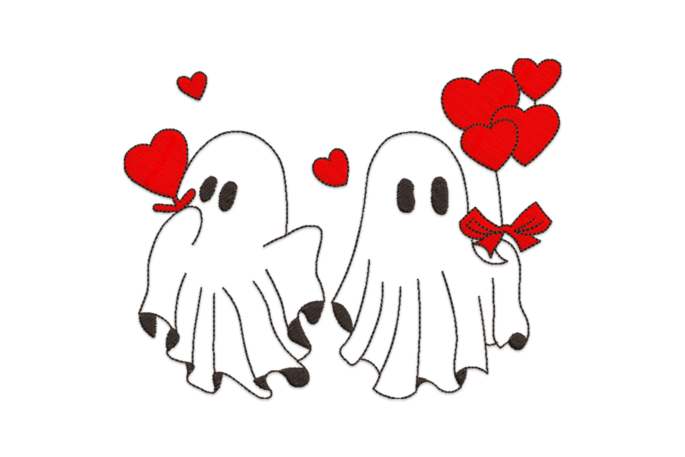 Valentine Ghost Machine Embroidery Design